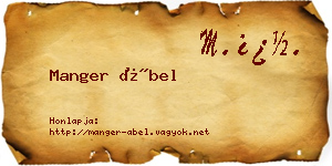 Manger Ábel névjegykártya