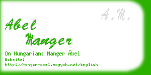 abel manger business card